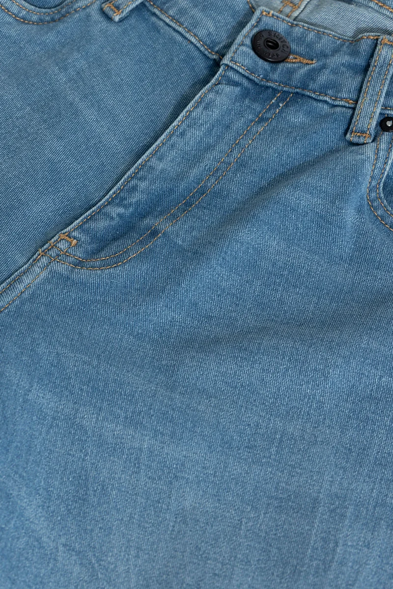 سنيتش Dazzle Ocean Blue Bootcut Jeans